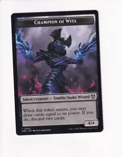 MAGIC MTG COMMANDER: AETHERDRIFT DOUBLE TOKEN ZOMBIE / CHAMPION OF WITS - Image 2