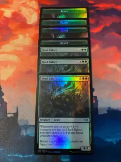 MTG Modern Horizons 2 Herd Baloth Foil x 3 Plus Four Foil Beast Tokens. - Image 1