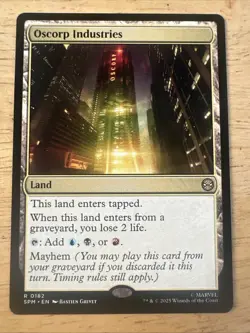 OSCORP INDUSTRIES x1 mtg NM-M Marvel's Spider-Man 1 Rare - Image 1