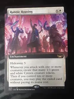 Rabble Rousing Extended Art , Streets of NC , NM , MTG ,FREE SHIPPING - Image 1