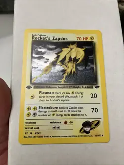 Pokemon Tcg Vintage 1st Edition Holo Rocket Zapdos and Dark Magneton - Image 1