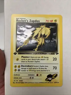 Pokemon Tcg Vintage 1st Edition Holo Rocket Zapdos and Dark Magneton - Image 2