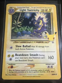 Pokemon Sword & Shield Celebrations Promo Light Toxtricity SWSH137 NM Promo - Image 1