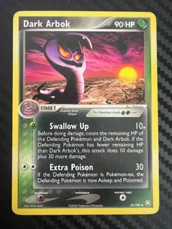 Pokemon TCG Dark Arbok 29/109 ex Team Rocket Returns MP/HP - Image 1