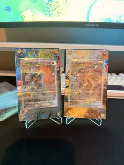 Pokemon Mewtwo VSTAR GG44/GG70 & Charizard VSTAR SWSH262 Full Art BONUS ART SLAB - Image 1