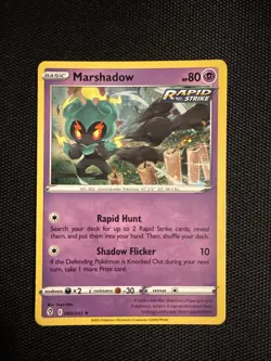 Marshadow Pokemon Promos 080/203 Holo Cosmos Holo Rare Pokemon TCG NM - Image 1