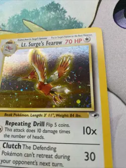 Lt. Surge's Fearow - 7/132 - Pokemon Gym Heroes Unlimited Holo Rare N-M SWIRL - Image 2