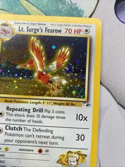Lt. Surge's Fearow - 7/132 - Pokemon Gym Heroes Unlimited Holo Rare N-M SWIRL - Image 3