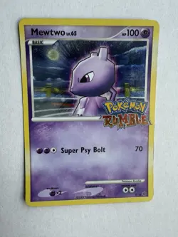 Mewtwo - 9/16 - Pokemon Rumble - Holo Stamped - Pokemon TCG 2009 - MP Scratched - Image 1