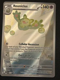 Reuniclus 212 SVP Pokemon Scarlet & Violet Black Bolt Tech Sticker Promo Mint NM - Image 1