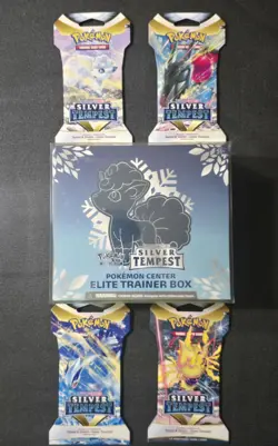 Pokemon Center Silver Tempest Elite Trainer Box + Sleeved 4pk Art Bundle! 🔥🔥🔥 - Image 2