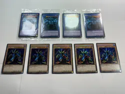 Yugioh Legendary Collection 25th Anniv. 4 Sealed Packs + 5 Tri-Horned Dragons NM - Image 1