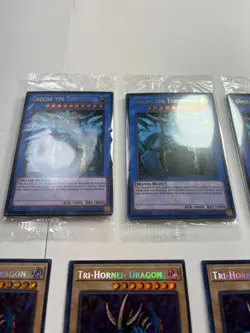 Yugioh Legendary Collection 25th Anniv. 4 Sealed Packs + 5 Tri-Horned Dragons NM - Image 2