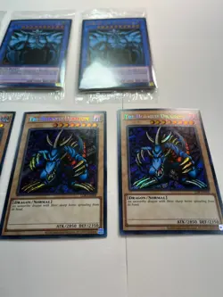 Yugioh Legendary Collection 25th Anniv. 4 Sealed Packs + 5 Tri-Horned Dragons NM - Image 5