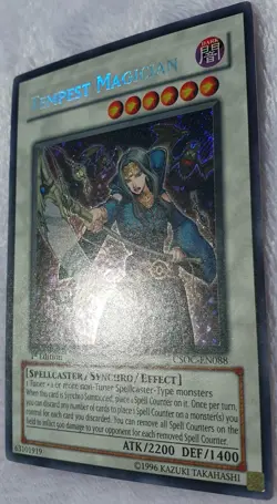 Yugioh 1x Tempest Magician CSOC-EN088 Secret Rare 1st Edition Near Mint - Image 5