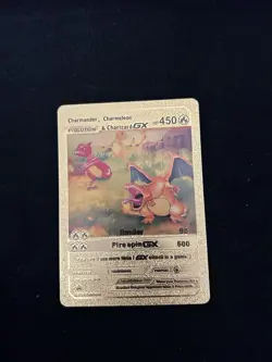 Pokemon Gold Foil Charmander, Charmeleon, Charizard GX 1/1 Collectible Card - Image 1