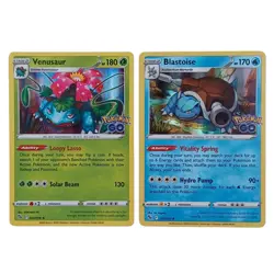 Venusaur 003/078 & Blastoise 017/078 Holo Rare Pokemon GO Cards Free Shipping NM - Image 1