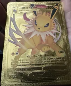 Jolteon VMAX 051/203 HP300 - Gold Foil Fan Art Pokemon Card - Image 1