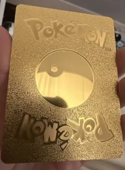 Pikachu V Gold Pokemon Trading Card Collectible Fan Art - Image 2