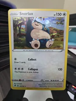 Snorlax 141/192 Rebel Clash Cosmos Holo Rare SWIRL! 2020 Pokemon Card - Image 1