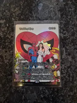 Wedding Ring Borderless Poster FOIL NM Marvel Spiderman MTG MAGIC THE GATHERING - Image 1