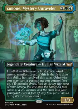 x1 Zimone, Mystery Unraveler - Foil - Borderless M MTG Commander: Duskmourn: Hou - Image 1