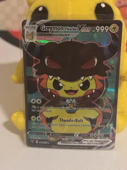 Pokemon Greymon Pikachu Charizard VCOS Cosplay Anima Doujin ACG DIY F/ACard Holo - Image 1