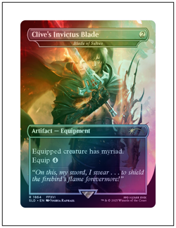 1x Clive's Invictus Blade, Foil, Secret Lair Drop, Magic MTG NM - Image 1