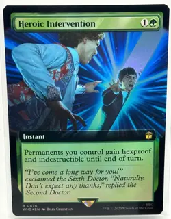 Heroic Intervention (Extended Art) Doctor Who MTG Magic the Gathering FOIL (0476 - Image 1