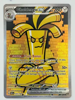 😊🤩 Pokemon: 1x Gholdengo ex 252/182 Special Illustration Rare NM SV Paradox 😊 - Image 4