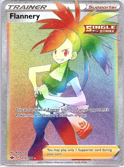 Flannery 215/198 SWSH06: Chilling Reign - Pokemon Card - NM - Image 1