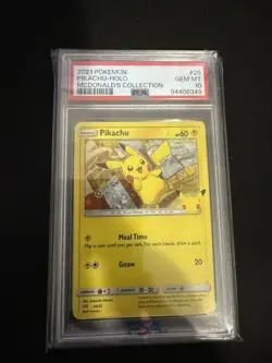 2021 POKEMON MCDONALD’S COLLECTION 25TH ANIV PIKACHU HOLO GEM MINT PSA 10 - Image 1