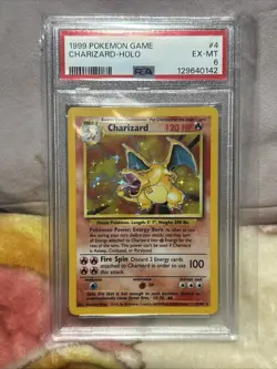1999 Pokemon Base Set Unlimited #4 Charizard-Holo PSA 6 - Image 1