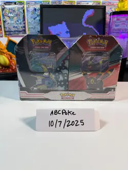 Pokemon TCG V Heroes Bundle Tins: 2-Pack of Vaporeon & Umbreon (SEALED) NEW! - Image 1