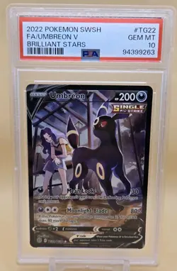 Umbreon 2022 Pokemon SWSH TG22 Brilliant Stars Full Art PSA 10 - Image 1