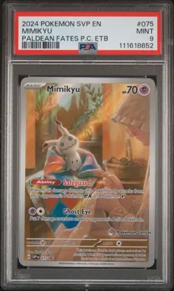 2024 POKEMON SVP EN-SV BLACK STAR PROMO #075 MIMIKYU PSA 9 - Image 1