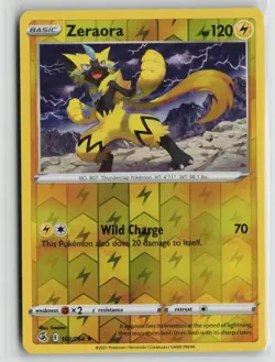 Pokemon TCG Fusion Strike Zeraora x1 NM Reverse Holo 102 - Image 1