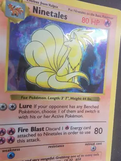 Pokemon TCG 99 Ninetales Base Set Shadowless Holo Rare #12/102 Mp - Image 4