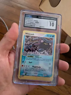 (POP 7) CGC 10 GEM MINT Pokemon Reverse HOLO Whiscash 48/97 EX Dragon 2003 - Image 1