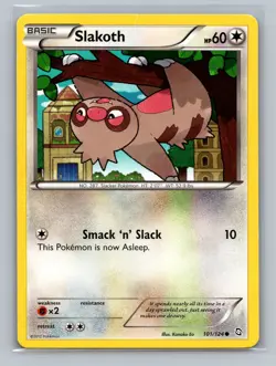 Pokemon TCG Slakoth 101/124 Dragons Exalted Normal HP - Image 1