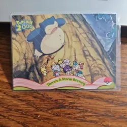 There's A Storm Brewing [non Foil] #8 Pokemon 2000 Topps Movie - Image 1