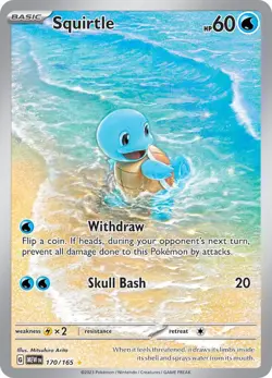 2023 Pokemon Mew Squirtle Illustration Rare PSA 10 GEM MINT #170/165 Holo - Image 2