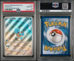 2023 Pokemon Mew Squirtle Illustration Rare PSA 10 GEM MINT #170/165 Holo - Image 3
