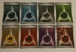 Pokemon TCG SV Black Bolt White Flare Holo Basic Energy Set 8x Mint Pack Fresh - Image 1