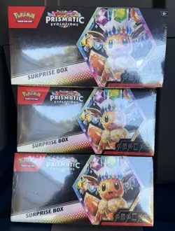 Prismatic Evolutions Suprise Box’s SEALED LOT OF 3 Pokemon TCG - Image 1