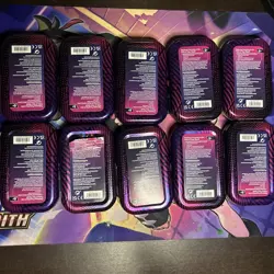 Pokemon Mega Evolution Mini Tin Display with 10 EMPTY TINS Pokemon Cards - Image 4