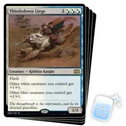 THISTLEDOWN LIEGE X4 Double Masters 2022 Magic MTG MINT CARD - Image 1