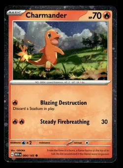 Charmander 004/165 & Charmeleon 005/165 Cosmos Holo Promo 151 Pokemon Card - Image 2
