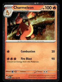 Charmander 004/165 & Charmeleon 005/165 Cosmos Holo Promo 151 Pokemon Card - Image 4