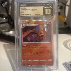 CGC 10 PRISTINE Charizard 017/184 HOLO RARE Japanese VMAX Climax Pokemon Card - Image 1